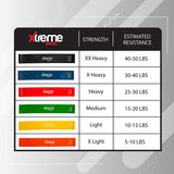 Xtreme Bands Resistance Loops | 6 Level Set: X-Light through XX-Heavy